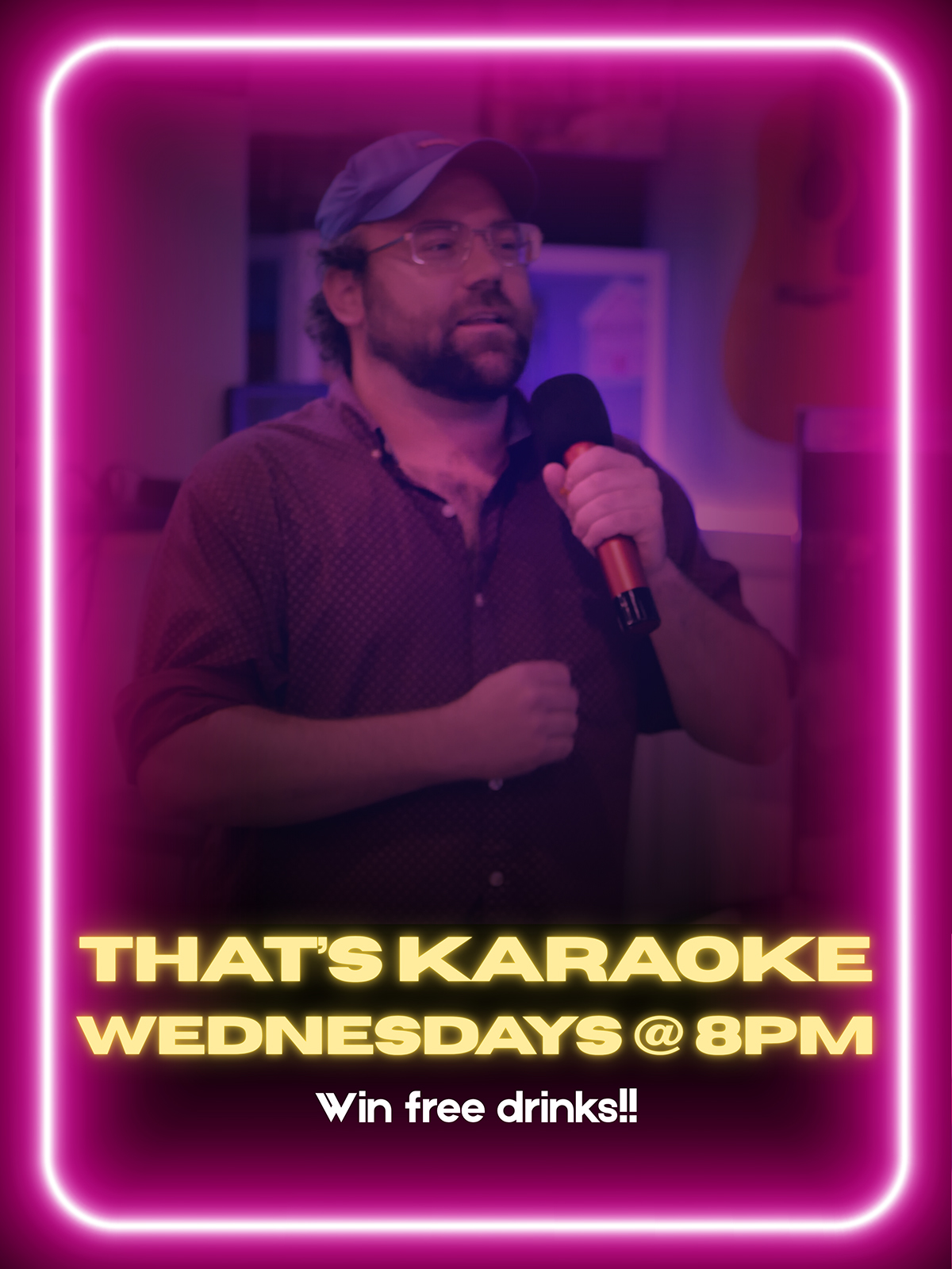 Event poster for karaoke nights